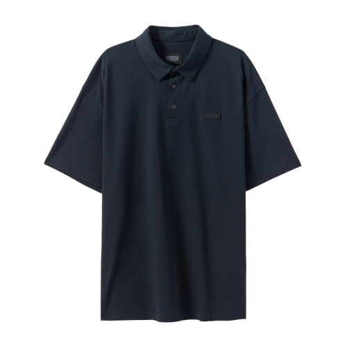 SUPIMA STRETCH COLLAR T-SHIRT - BLACK (P242UPL120)