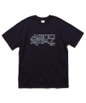 앱놀머씽(ABNORMALTHING) 심볼릭 엠보 티셔츠 네이비