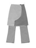 고다신(GODASHIN) ARCHIVE Wrap Skirt Pants (khaki gray)