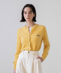 논앤논(NON AND NON) Silver Logo Standard Cashmere Cardigan (Yellow)