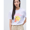 빈폴 레이디스(BEANPOLE LADIES) [Green] 그래픽 라운드넥 반소매 티셔츠  스카이블루 (BF4342N05Q)