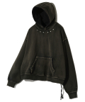 OVERSIZED RIVET HOODIE DIRTY BLACK (TT0069-1)