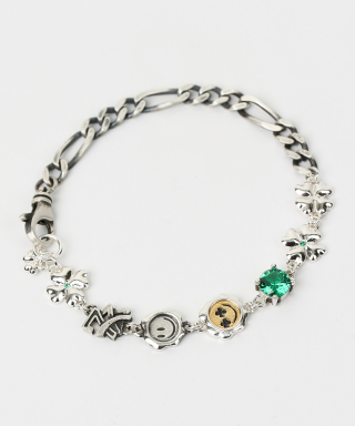 그레이노이즈(GRAYNOISE) Clover smile cubic bracelet (925...