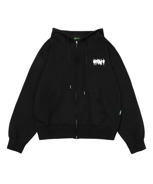 Худи на двух молниях THORNBUSH с бабочкой, Black