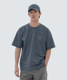 [스노우피크 X 마이큐] 그래픽 반팔 티셔츠 Gray Blue (S24MUFTS77)