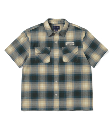 Ombre Check S/S Shirt Brown