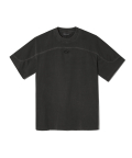 Drop-Shoulder Dyed Tee - Charcoal