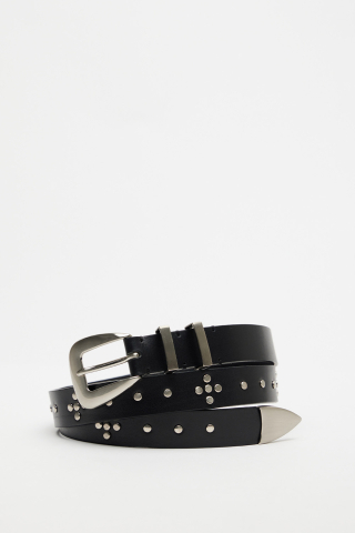 유스(YOUTH) Stud Western Leather Belt (M) - ...