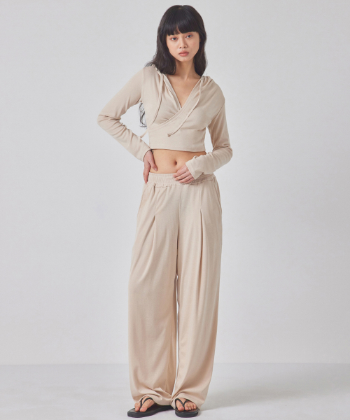 SOFT pintuck WIDE PANTS_T416BT703