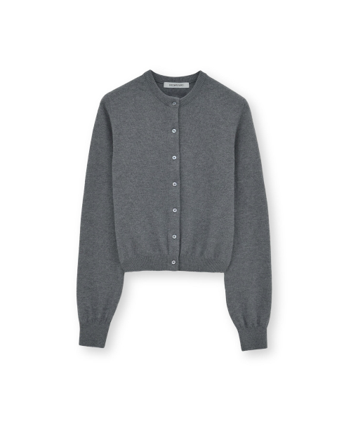 W Round Cardigan, Grey