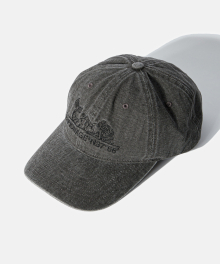 Mermaid Washed Cotton Cap Charcoal