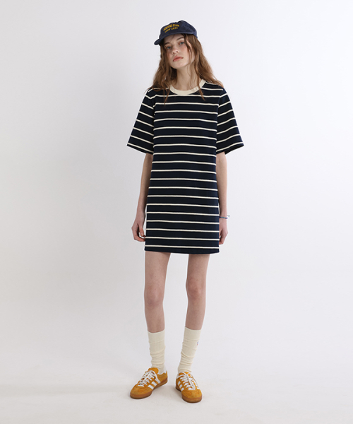 Marine Cotton dress (Navy)