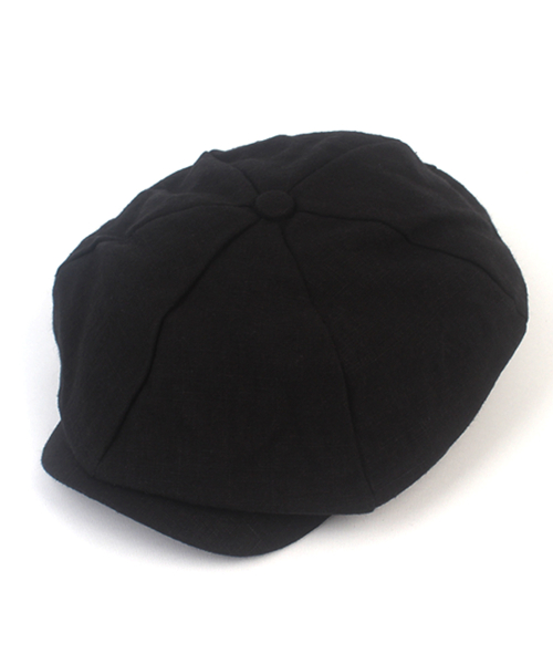 Linen Black Loose Fit Newsboycap 뉴스보이캡