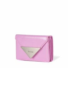 CRINKLE TRIANGLE TRIPLE WALLET D - COOL PINK