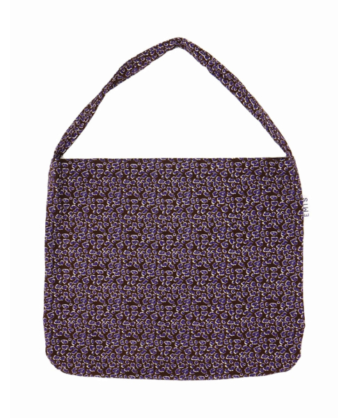 이미스(EMIS) LEOPARD CORDUROY ECO BAG-REDDISH BROWN/PURPLE 