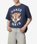 겐조(KENZO) 남성 럭키 타이거 오버핏 반소매 티셔츠 - 미드나잇 블루 / FE58TS0064SG77