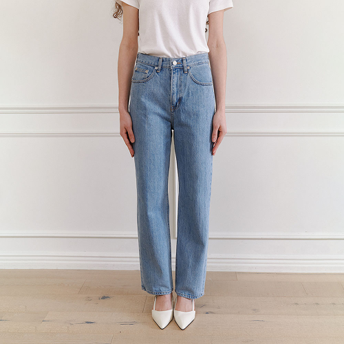 Kaihara fabric straight jeans (Light синий, Mid синий)