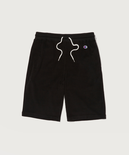 테리 소재 C로고 숏팬츠 Black