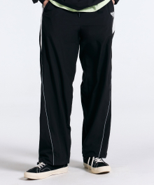 COLOR BLOCK PIPING PANTS [BLACK]