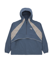 COLOR BLOCK PIPING ANORAK [BLUE]