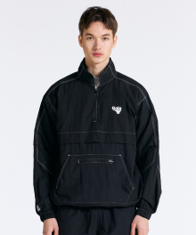 LINE STITCH POINT ANORACK [BLACK]