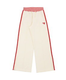 W TRACK WIDE PANTS [CREAM]