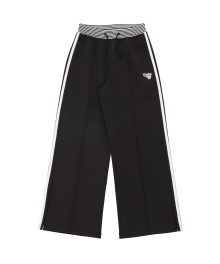 W TRACK WIDE PANTS [BLACK]