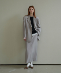 프롬웨얼(FROMWHERE) Classic Tailered Maxi Skirt Gray