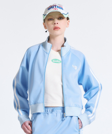 W TRACK CROP ZIP-UP [SKY BLUE]