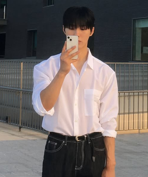 [Air Cool]Linen Like Semi-Oversized Fit рубашка - 5 color