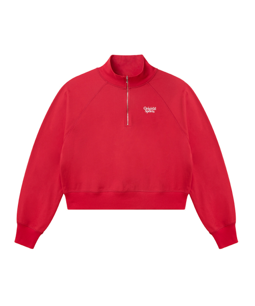 W VINTAGE RUNNING HALF ZIP UP REDE