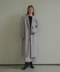 프롬웨얼(FROMWHERE) Classic Tailered Long Coat Gray