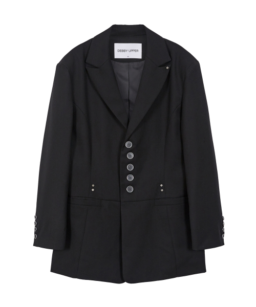 RIVET POINT OVERFIT BLAZER_BLACK