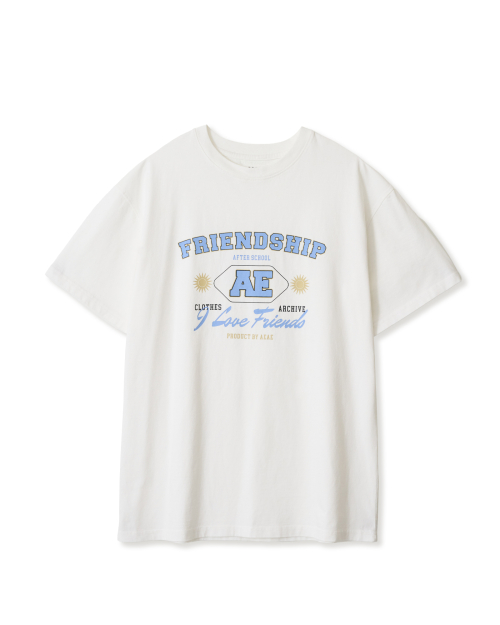 AEAE★韓国★人気★男女兼用★FRIENDSHIP T-SHIRTS [WHITE] 에이이에이이(AEAE) FRIENDSHIP T-SHIRTS [WHITE] - 사이즈