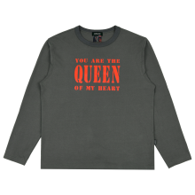 Queen Lyrics L/S (Charcoal)