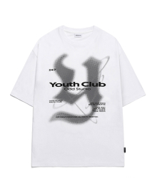 Y 로고 오버핏 티셔츠 - WHITE
