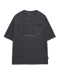 오드스튜디오(ODDSTUDIO) ODSD 피그먼트 데미지 티셔츠 - CHARCOAL