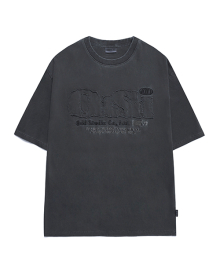 ODSD 피그먼트 데미지 티셔츠 - CHARCOAL