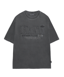 ODSD 피그먼트 데미지 티셔츠 - LIGHT CHARCOAL