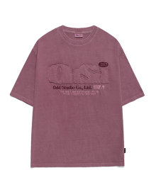 ODSD 피그먼트 데미지 티셔츠 - DUSTY PINK