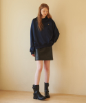코르카(CORCA) Leather Mini Skirt Black