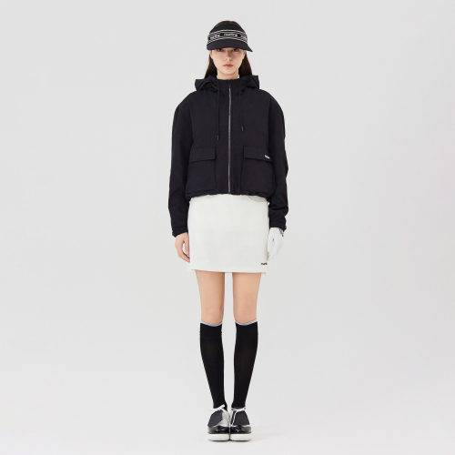 Hood Pattern Windbreaker_Black