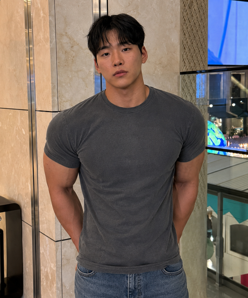 더블코튼 무지 머슬핏 반팔 티셔츠_7Color