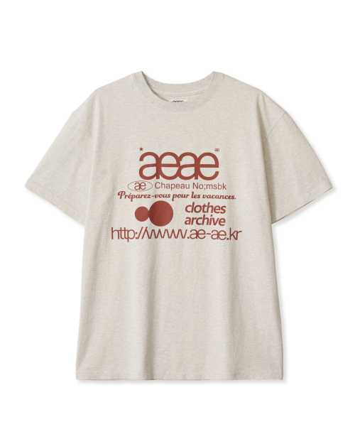 MUSINSA公式 | AEAE WEB LOGO T-SHIRTS [OATMEAL]