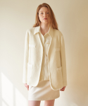코르카(CORCA) Merino Wool Tweed Jacket Ivory