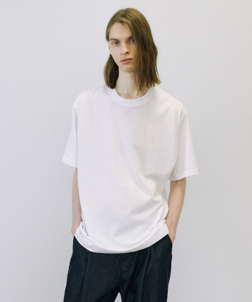 MUSINSA公式 | ENDOOR Supima premium 1/2 T-shirt (white)