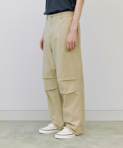 MUSINSA | ENDOOR Washed heavy chino pants (beige)