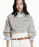 코케트(COQUET) [WOMAN] TWEED JACQUARD STRIPE SWEATSHIRT BLACK