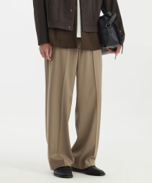 Wide Trousers - Beige