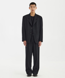 Notched Collar Jacket - Black